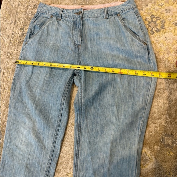 Poetry Linen Blue Chambray Denim Pants - Picture 8 of 10